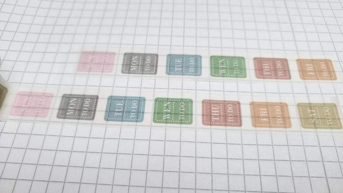 Washi Tape Wochentage